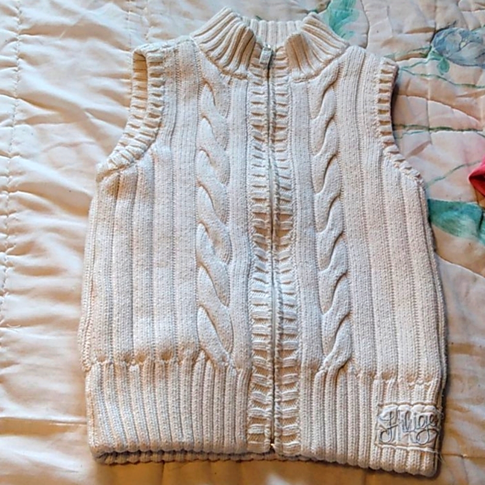 Tommy Hilfiger cream sweater vest